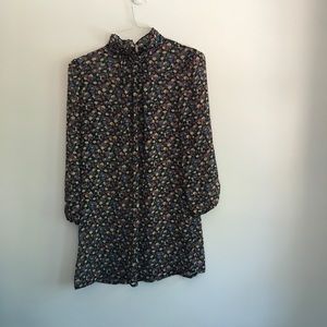 Sheer Floral Pixi Babydoll Dress